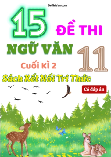 Bộ 15 Đề thi Ngữ văn 11 sách Kết Nối Tri Thức cuối Kì 2 (Có đáp án)