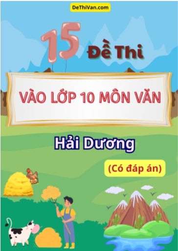Bộ 15 Đề thi vào 10 môn Văn Hải Dương (Có đáp án)